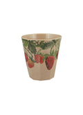 Verres à pied en coque de riz, Fraise, Biodégradables, Sans BPA