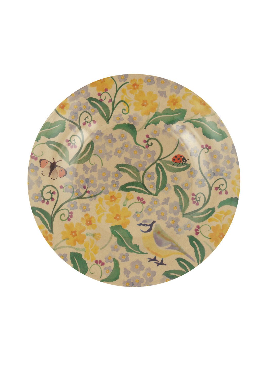 Assiettes en cosse de riz Myosotis et Primevère