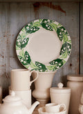 Assiette plate moyenne Muguet, 21,5 cm, faïence artisanale