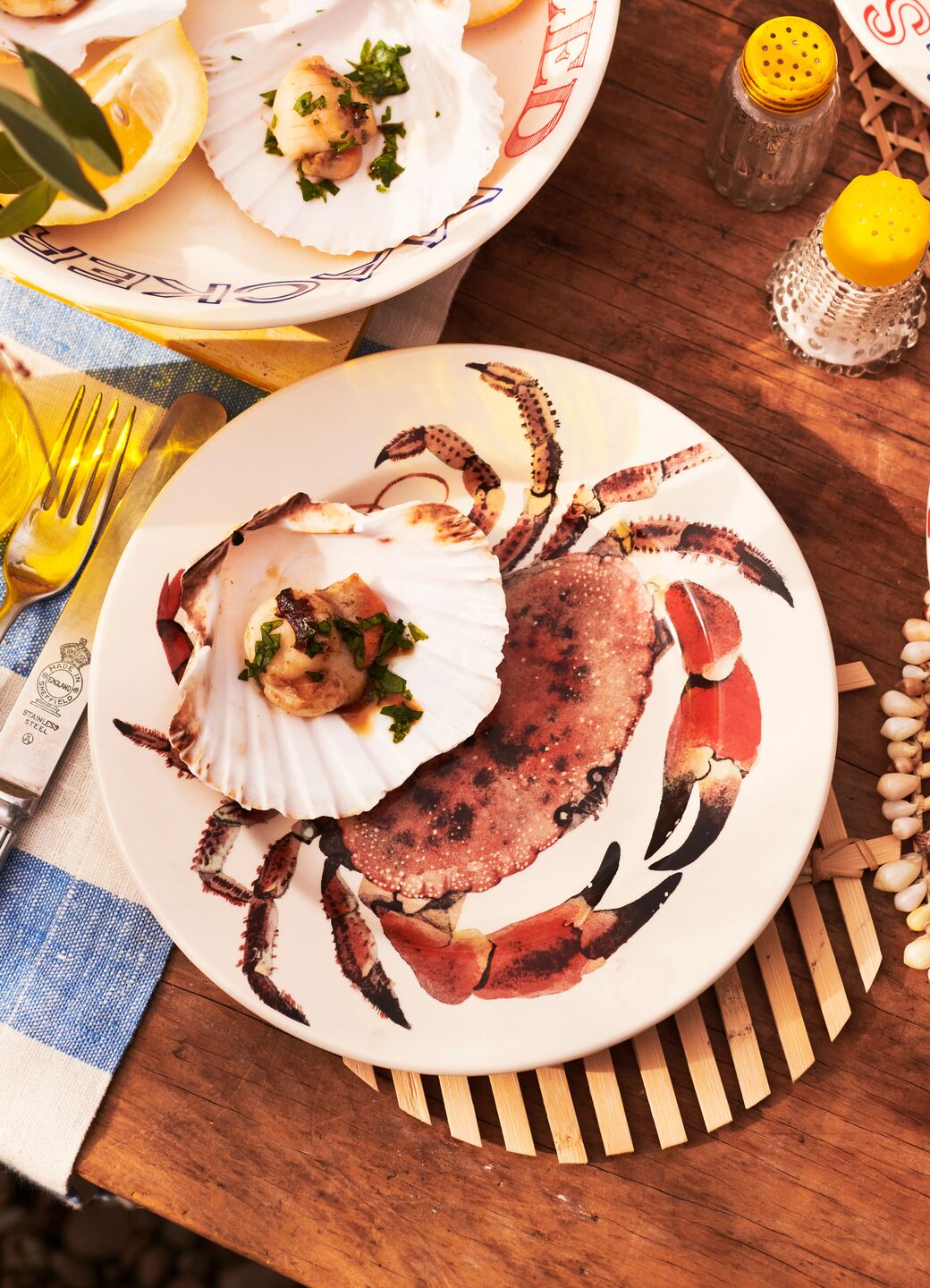 Assiette à dîner moyenne Crabe, 21,5 cm