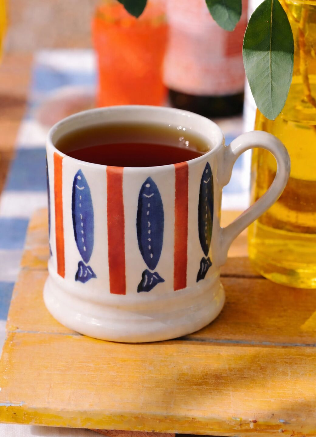 Mug rayures fruits de mer 25 cl
