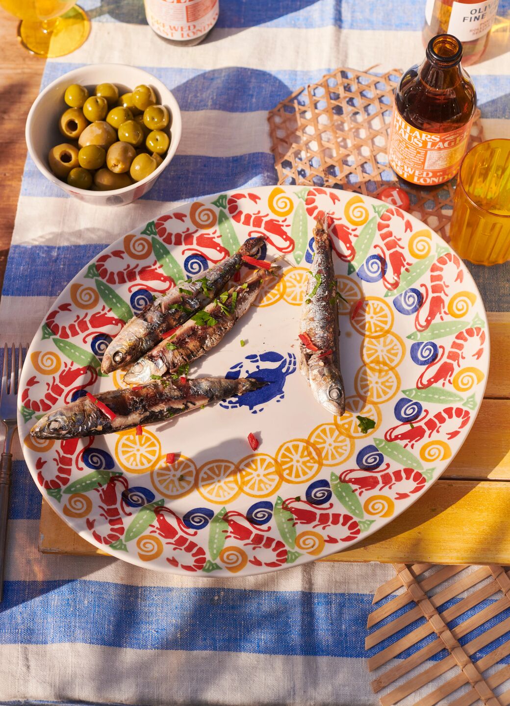 Plateau ovale moyen crabes et crevettes