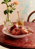 Assiette à soupe motif floral rose Ø 22 cm