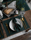 Set de table en lin vert jungle 30x45 cm - Sous-plat vert forêt