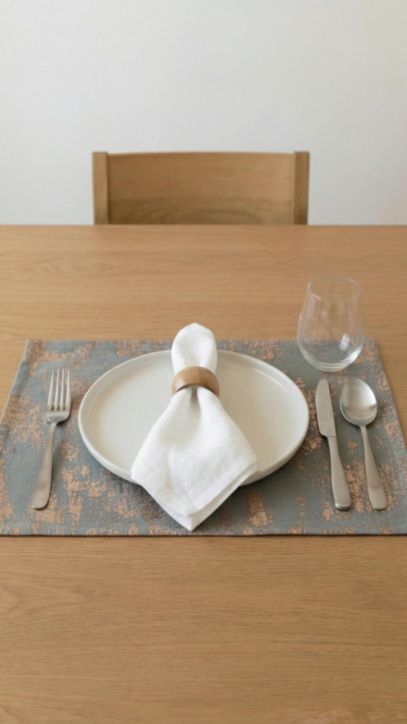 Sets de table en velours à motifs, décorations de table luxueuses