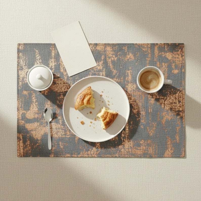 Sets de table en velours à motifs, décorations de table luxueuses