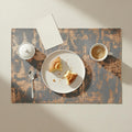 Sets de table en velours à motifs, décorations de table luxueuses