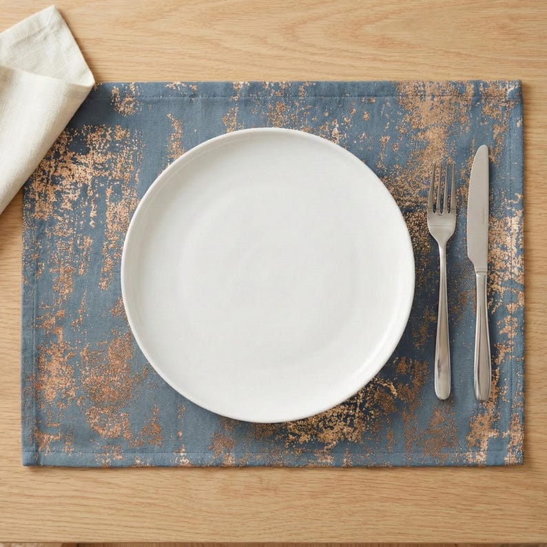 Sets de table en velours à motifs, décorations de table luxueuses