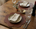 Set de table en similicuir résistant à la chaleur, imperméable, facile à nettoyer, 18 x 13 pouces