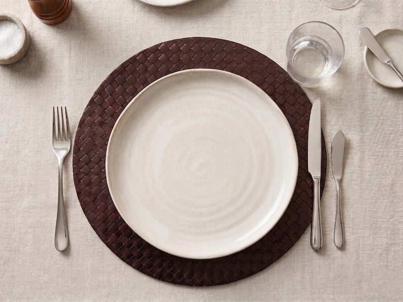 Set de table en cuir imperméable 44x33 cm facile à nettoyer