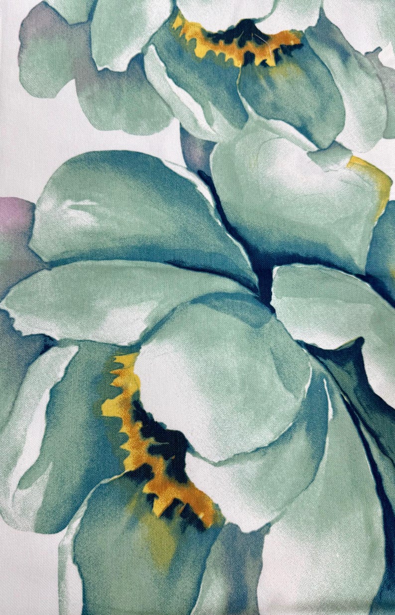 Napperons fleuris aquarelles imperméables 45x30 cm, Toile cirée coton résistant aux éclaboussures, Linge de table extérieur