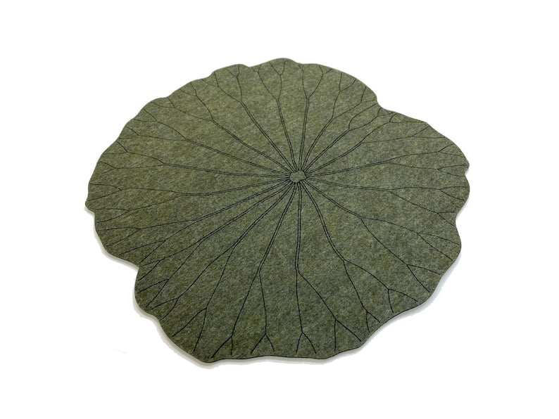 Feuille de lotus Set de table en feutre irrégulier, 4/6/8 pièces, pour table ronde, style minimaliste